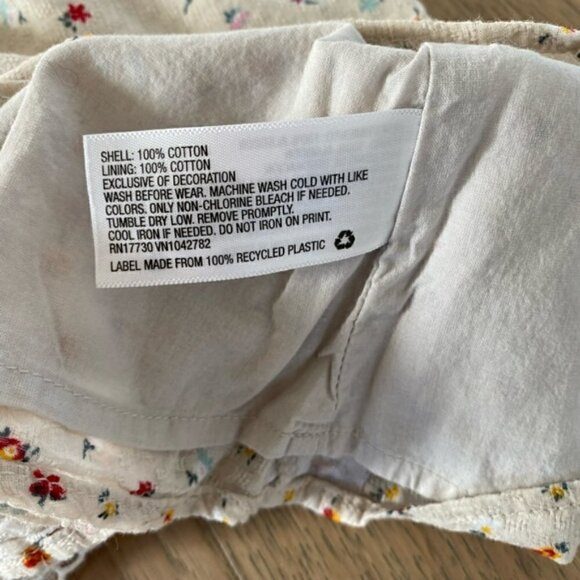 OshKosh Kids Girls Floral Three Quarter Sleeve Peasant Shirt with Lace Size 18M - Picture 7 of 7